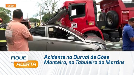Acidente na Durval de Góes Monteiro, no Tabuleiro do Martins
