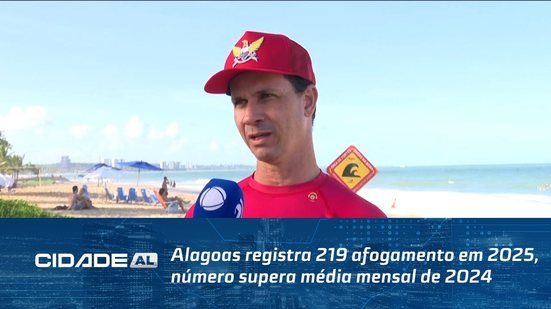 Alagoas registra 219 afogamento em 2025, número supera média mensal de 2024