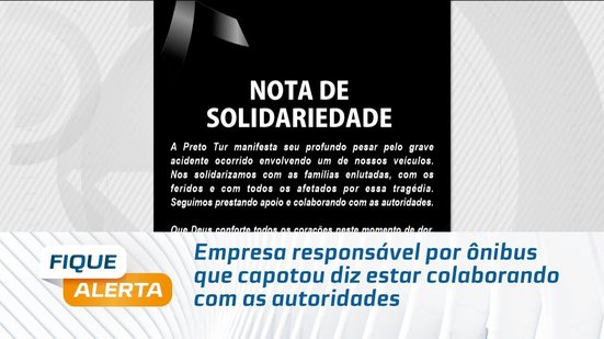 Empresa responsável por ônibus que capotou diz estar colaborando com as autoridades