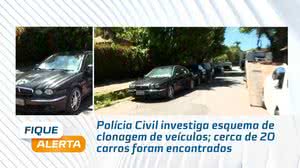 Polícia Civil investiga esquema de clonagem de veículos; cerca de 20 carros foram encontrados