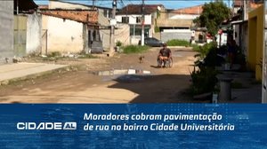 Moradores cobram pavimentação de rua no bairro Cidade Universitária