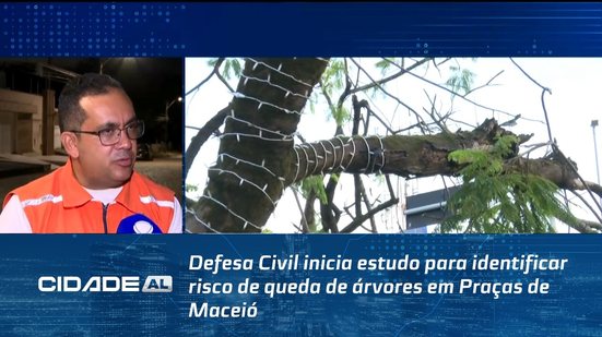 Defesa Civil inicia estudo para identificar risco de queda de árvores em Praças de Maceió