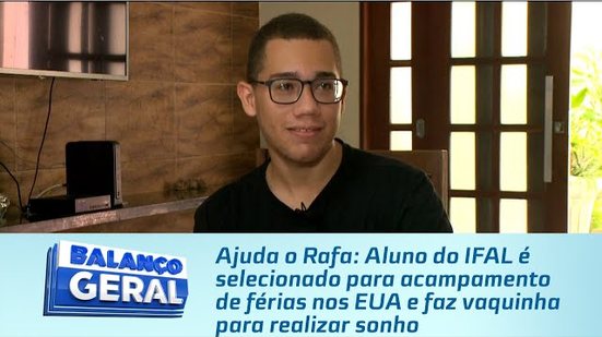 Aluno do IFAL é selecionado para acampamento de férias nos EUA e faz vaquinha para realizar sonho