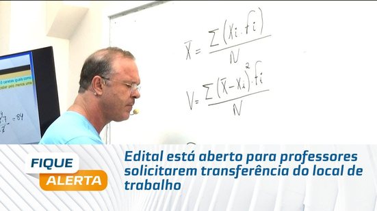 Edital está aberto para professores solicitarem transferência do local de trabalho