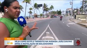 Veja como está o trânsito na Avenida João Davino após a instalação de balizadores