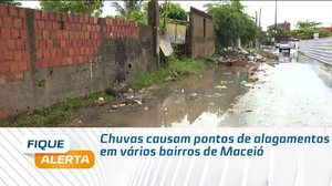 Chuvas causam pontos de alagamentos em vários bairros de Maceió