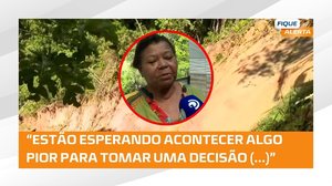 DRAMA NO JOÃO SAMPAIO: cratera no quintal preocupa moradora