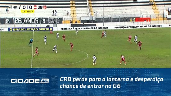 Futebol: CRB perde para o lanterna e desperdiça chance de entrar no G6