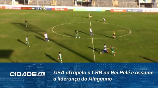 Futebol: ASA atropela o CRB no Rei Pelé e assume a liderança do Alagoano