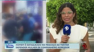 Homem é esfaqueado no pescoço ao tentar defender mulher de companheiro agressor