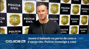 Jovem é baleado na porta de casa e é socorrido; Polícia investiga o caso