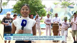 Senhoras da Pitanguinha mantêm corpo e mente em forma através da prática da capoeira
