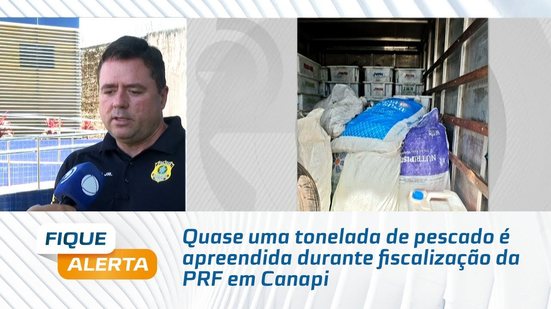 Quase uma tonelada de pescado é apreendida durante fiscalização da PRF em Canapi