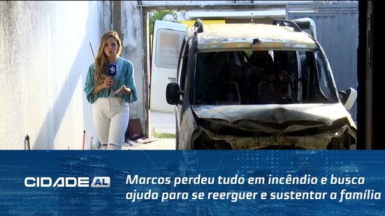Marcos perdeu tudo em incêndio e busca ajuda para se reerguer e sustentar a família