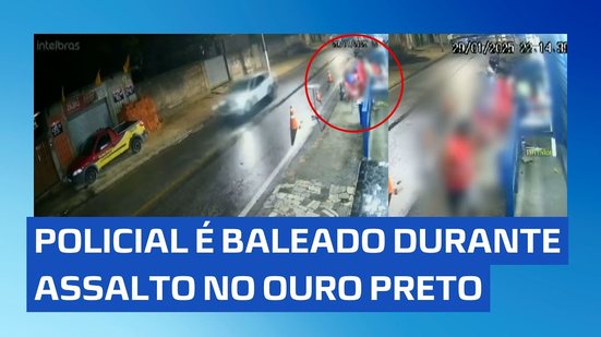 Policial é baleado durante assalto no Ouro Preto