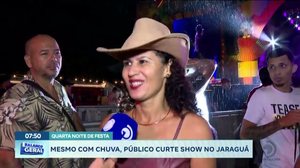 Quarta noite de Festa: Mesmo com chuva, público curte show no Jaraguá