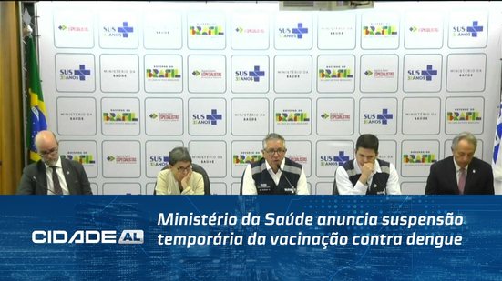 Ministério da Saúde anuncia suspensão temporária da vacinação contra dengue