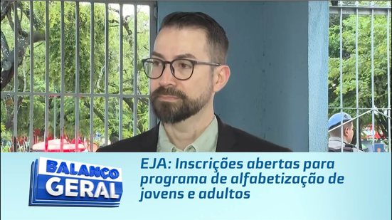 EJA: Inscrições abertas para programa de alfabetização de jovens e adultos