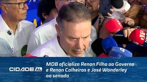 MDB oficializa Renan Filho ao Governo e Renan Calheiros e José Wanderley ao senado