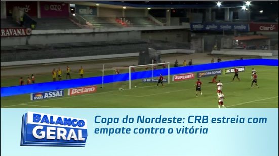 Copa do Nordeste: CRB estreia com empate contra o vitória