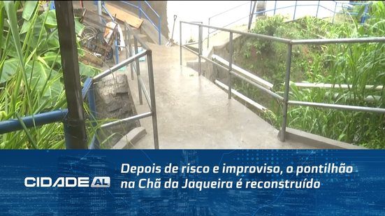 Depois de risco e improviso, o pontilhão na Chã da Jaqueira é reconstruído