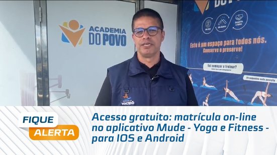 Acesso gratuito: matrícula on-line no aplicativo Mude - Yoga e Fitness - para IOS e Android