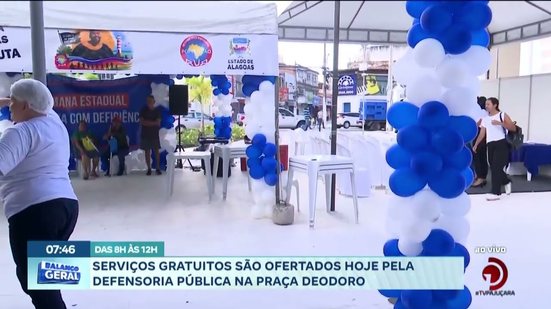 Das 8h às 12h: Serviços gratuitos são ofertados hoje pela defensoria pública na praça Deodoro