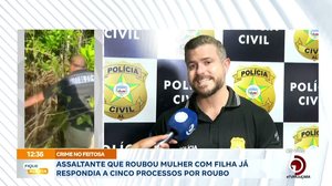 Polícia prende assaltante que roubou mulher com a filha; investigação tenta localizar comparsa