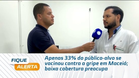 Apenas 33% do público-alvo se vacinou contra a gripe em Maceió; baixa cobertura preocupa
