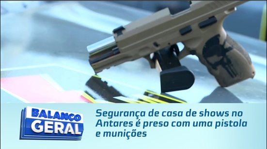 Segurança de casa de shows no Antares é preso com uma pistola e munições