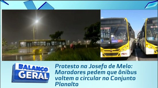 Protesto na Josefa de Melo: Moradores pedem que ônibus voltem a circular no Conjunto Planalto