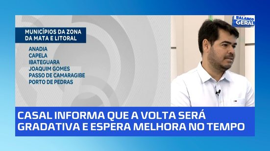 Após chuva forte: Seis cidades de Alagoas estão com abastecimento de água afetado