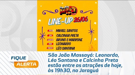 Leonardo, Léo Santana e Calcinha Preta estão entre as atrações de hoje, às 19h30, no Jaraguá