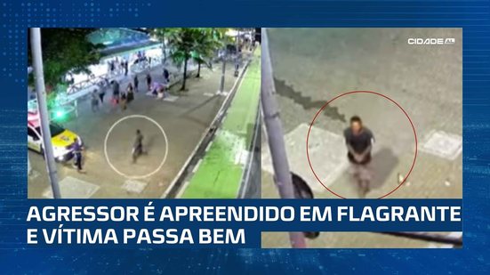Na Pajuçara: Homem é preso suspeito de esfaqueamento; câmeras registram o momento do crime
