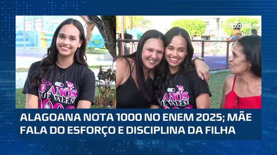 Aluna de Alagoas tira nota mil na redação e sonha com medicina