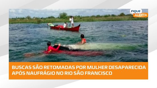 Mulher desaparece após canoa naufragar em travessia no Rio São Francisco