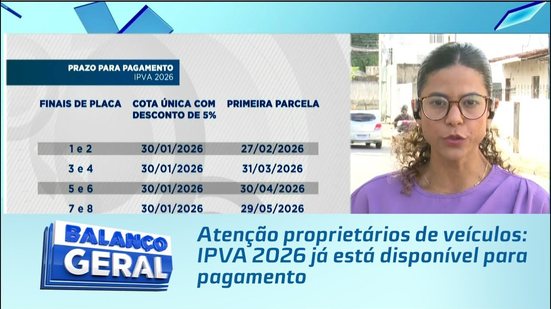 Atenção proprietários de veículos: IPVA 2026 já está disponível para pagamento