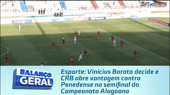 Vinícius Barata decide e CRB abre vantagem contra Penedense na semifinal do Campeonato Alagoano