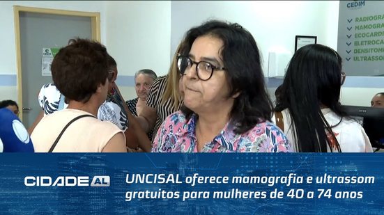 UNCISAL oferece mamografia e ultrassom gratuitos para mulheres de 40 a 74 anos