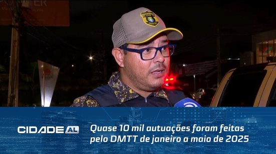 Quase 10 mil autuações foram feitas pelo DMTT de janeiro a maio de 2025