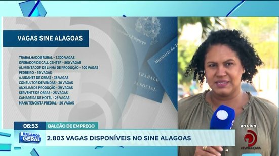 2.803 vagas disponíveis no Sine Alagoas