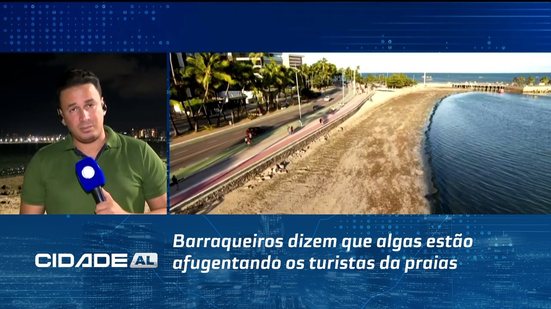 Barraqueiros dizem que algas estão afugentando os turistas da praias