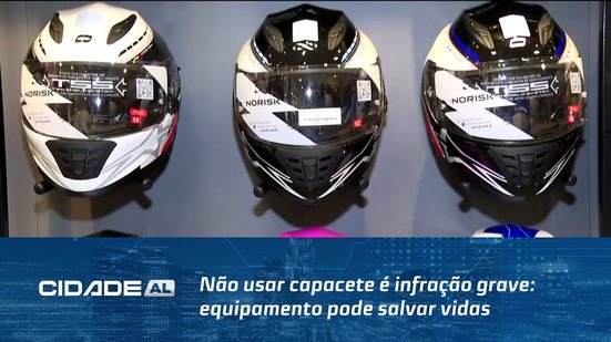 Não usar capacete é infração grave: equipamento pode salvar vidas