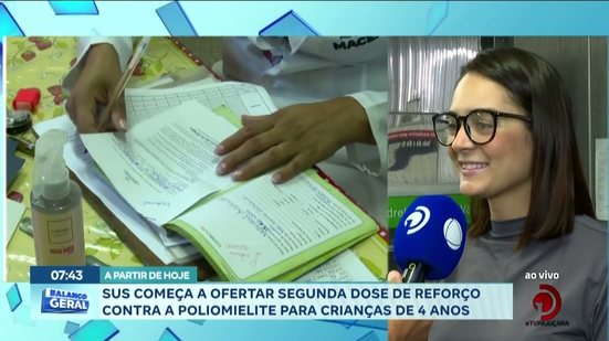 Segunda dose de reforço contra a pólio começa a ser oferecida pelo SUS