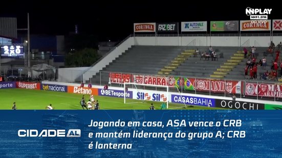Jogando em casa, ASA vence o CRB e mantém liderança do grupo A; CRB é lanterna