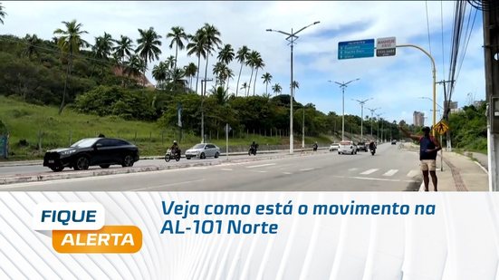 Veja como está o movimento na AL-101 Norte