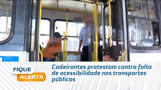 Cadeirantes protestam contra falta de acessibilidade nos transportes públicos