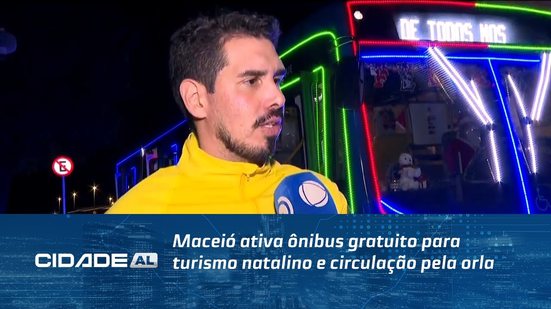 Maceió ativa ônibus gratuito para turismo natalino e circulação pela orla