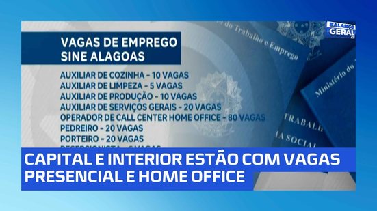 Cerca de 2.500 vagas de emprego estão abertas em Alagoas; saiba como se candidatar
