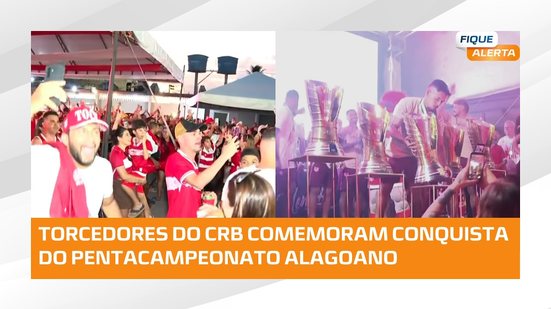 Torcida do CRB lota estacionamento do Rei Pelé na comemoração do pentacampeonato alagoano